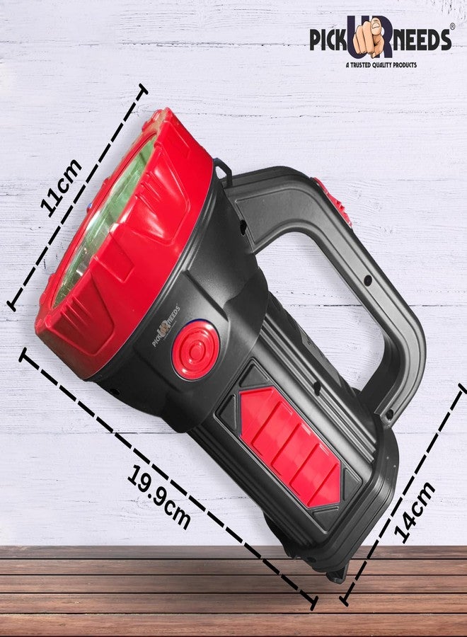 Pick Ur Needs Home Emergency Rechargeable 100W +2 Side Tube LED Long Range Search Torch Light (Red) - Image 4